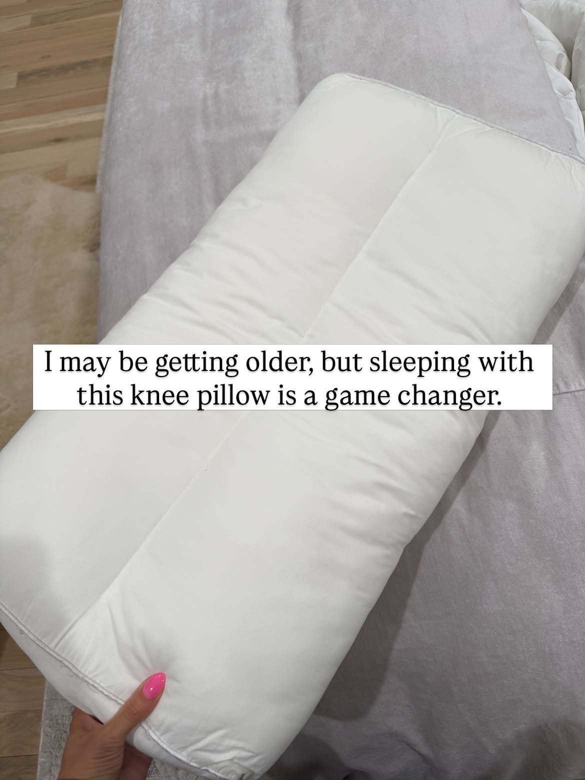 I sleep with this knee pillow every night and had helped my hips so much

#LTKmorningroutine