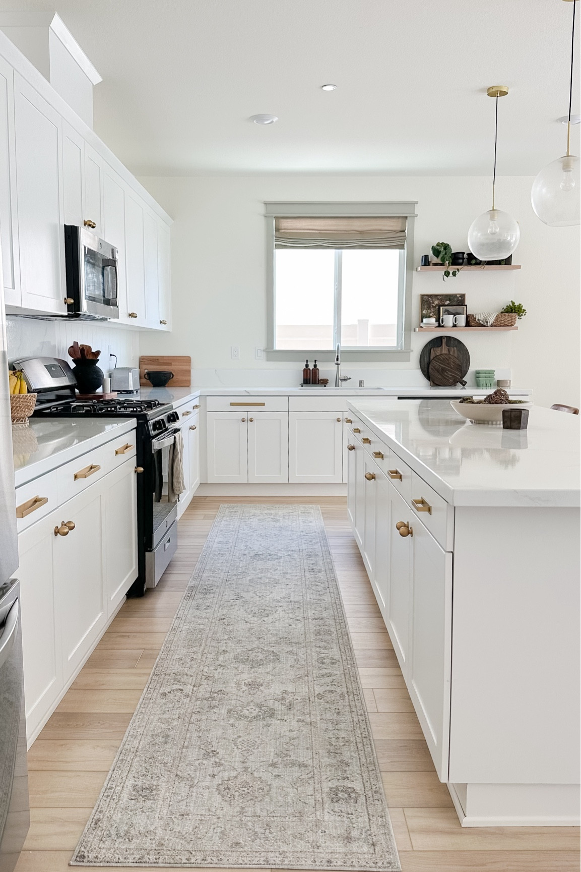 Painted epoxy kitchen counters. White cabinets  

#LTKHome