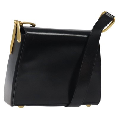 CELINE Shoulder Bag Leather Black Gold Auth BD1791 | eBay | eBay US
