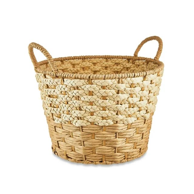 Easter Large 2-Toned Beige and Cream Paper Basket, Way To Celebrate | Walmart (US)