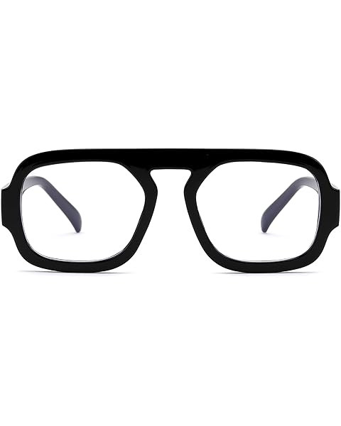 ADE WU Fashion Glasses for Women 70s Vintage Non Prescription Glasses Frames Retro Square Aviator... | Amazon (US)