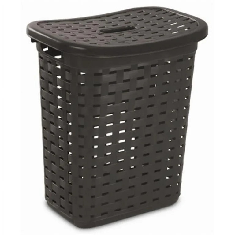 Sterilite 12766P04 22.38 in. Espresso Weave Laundry Hamper | Walmart (US)
