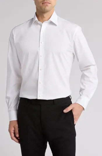 Nordstrom Non-Iron Traditional Fit Solid Cotton Dress Shirt | Nordstrom | Nordstrom