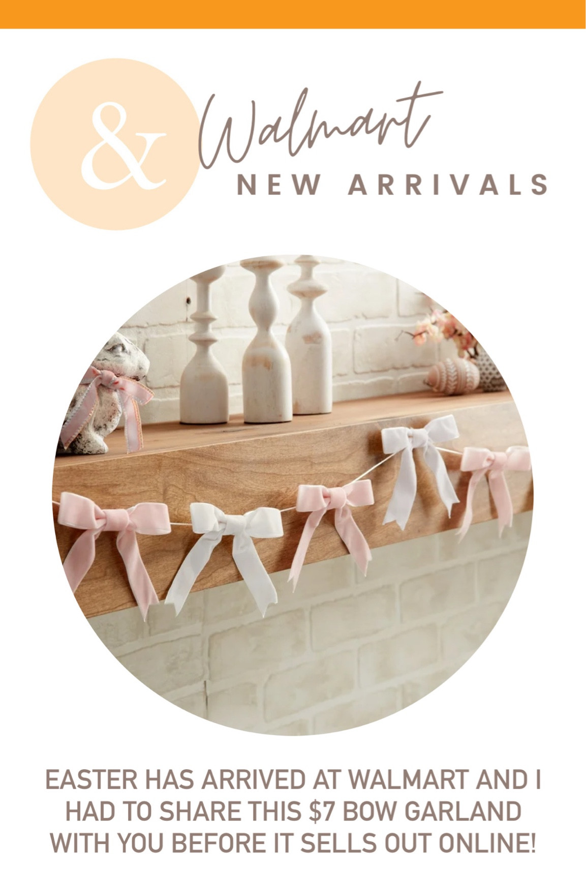 $7 Easter Bow Garland 