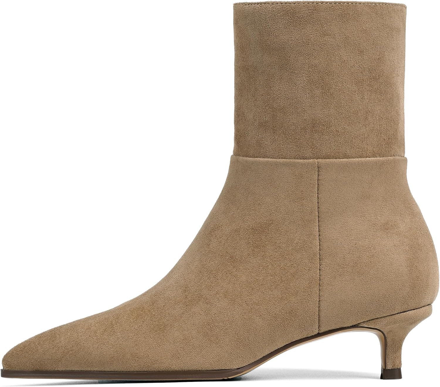 Kitten Heel Ankle Boots for Womens Booties Low Heel Pointed Toe | Amazon (US)