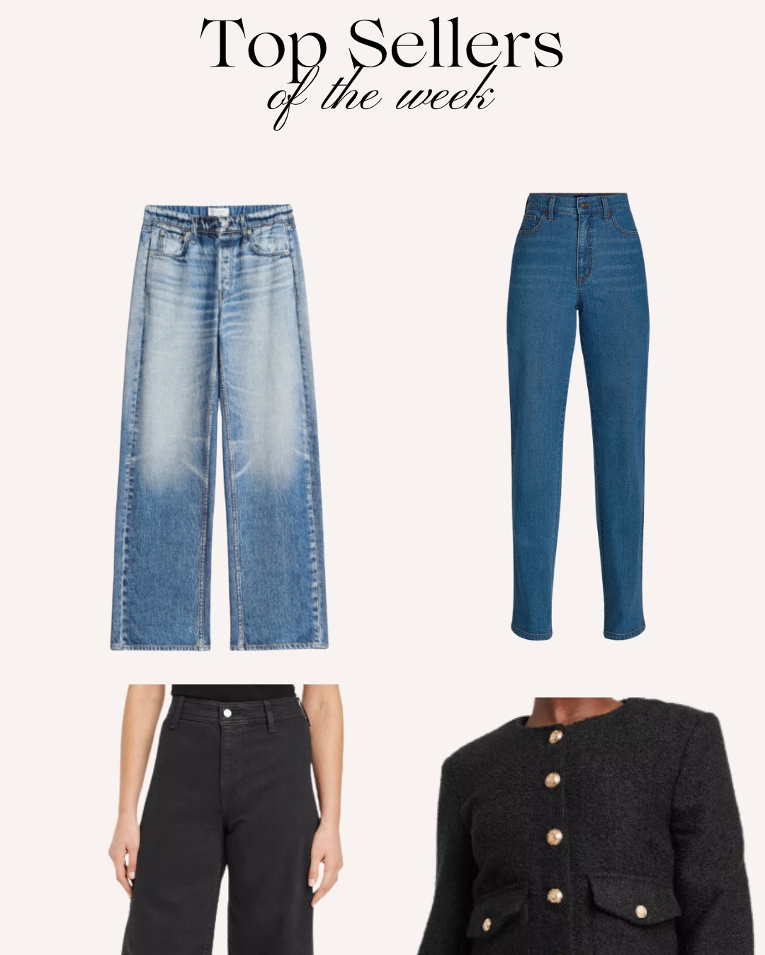 This week’s top sellers! Three out of these four are under $30!! 

#LTKOver40 #LTKFindsUnder100 #LTKSeasonal