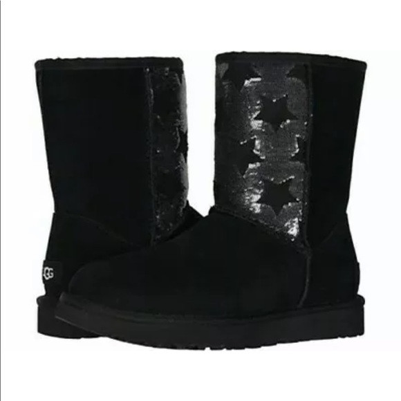 UGG Classic Short Sequin Sparkles Stars Boots NEW | Poshmark
