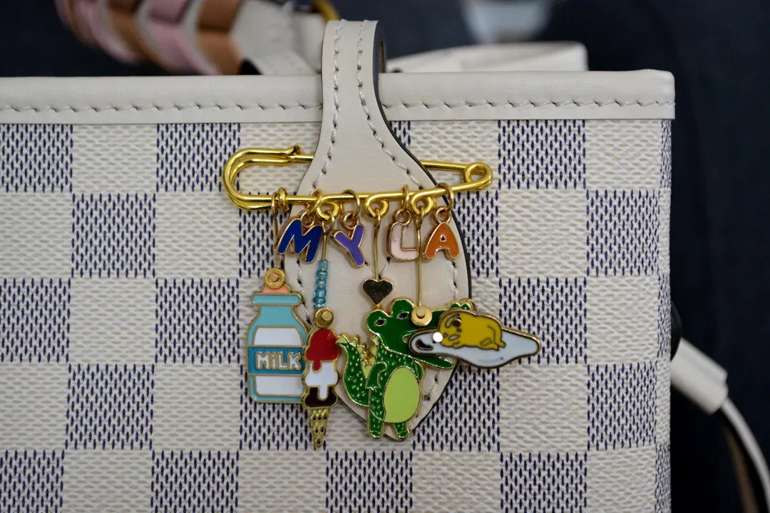 Personalized Name, Heavy Duty Safety Pin Charm - Milk Bottle, Ice Cream, Alligator, Heart Dangle | Etsy (US)