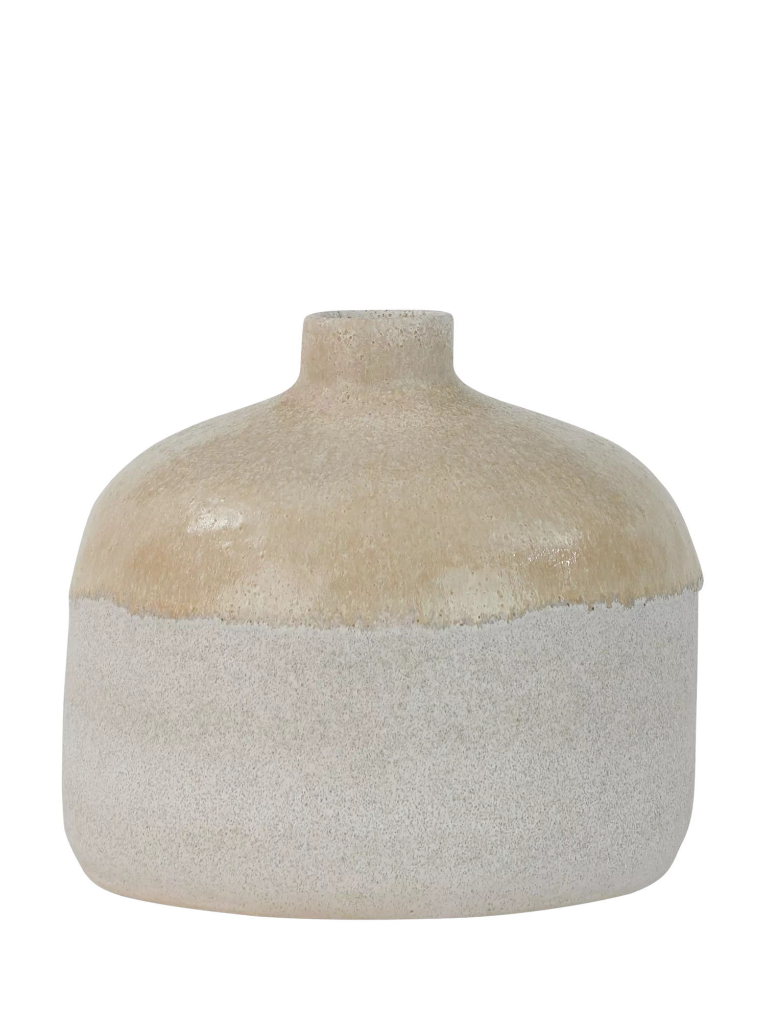 Neptune Leven Round Stoneware Bud Vase, H18cm, Off White | John Lewis (UK)