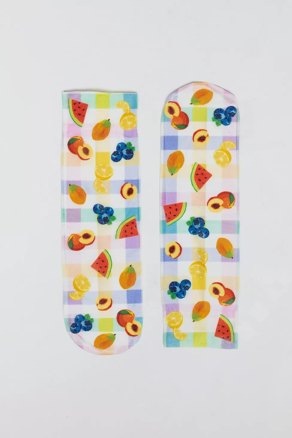 Sock Candy Gingham Fruits Sock | Urban Outfitters (US and RoW)