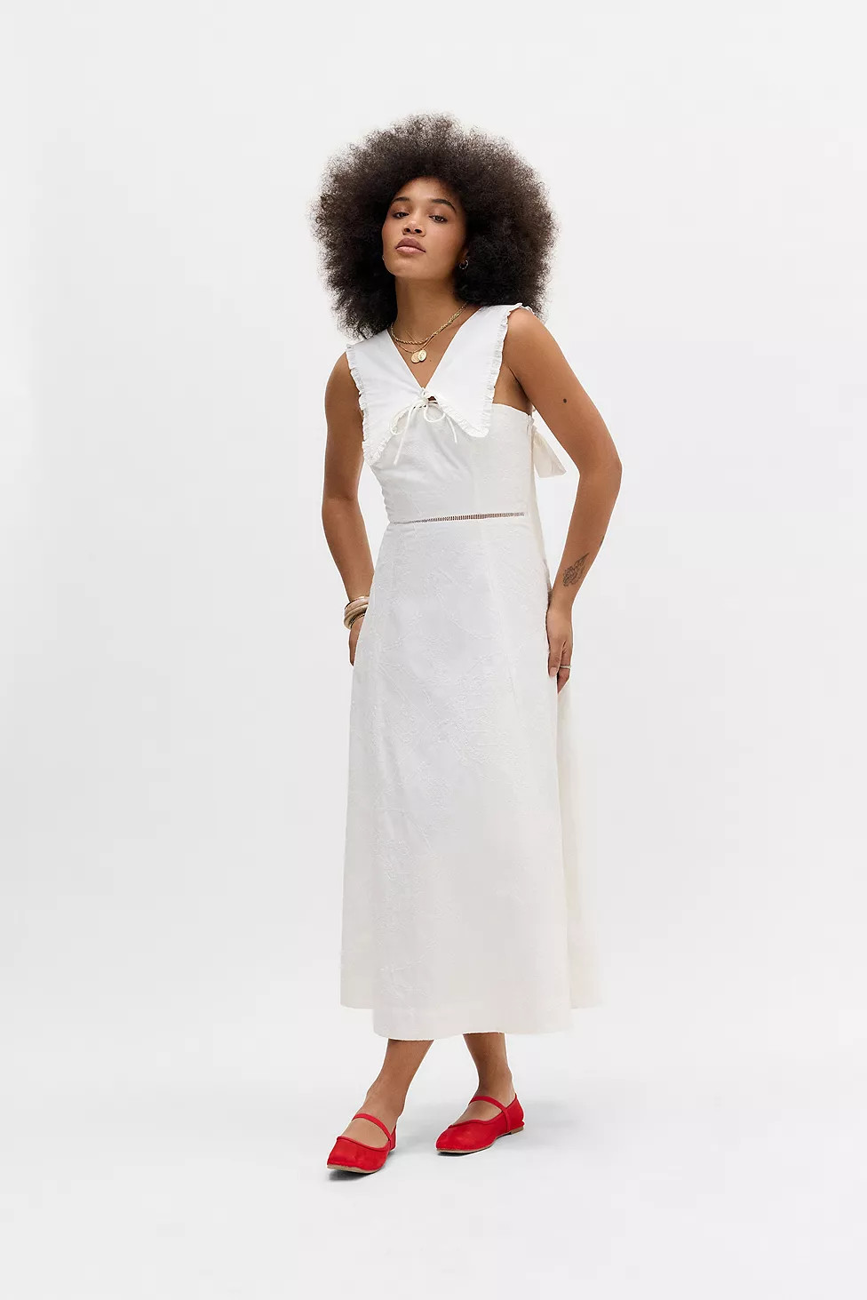 Vestido Midi Damson Madder Fan Fan | Urban Outfitters (US and RoW)