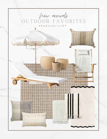 Gorgeous new outdoor pieces from McGee & co!

Umbrella, beach lounger, outdoor throw pillows, towels, outdoor rug and more

#LTKSeasonal #LTKFind #LTKhome