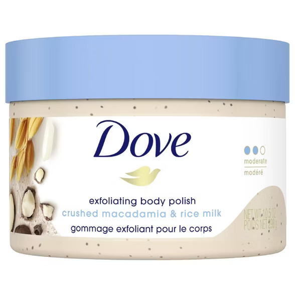 Dove Crushed Macadamia & Rice Milk Exfoliating Body Polish Scrub - 10.5oz | Target