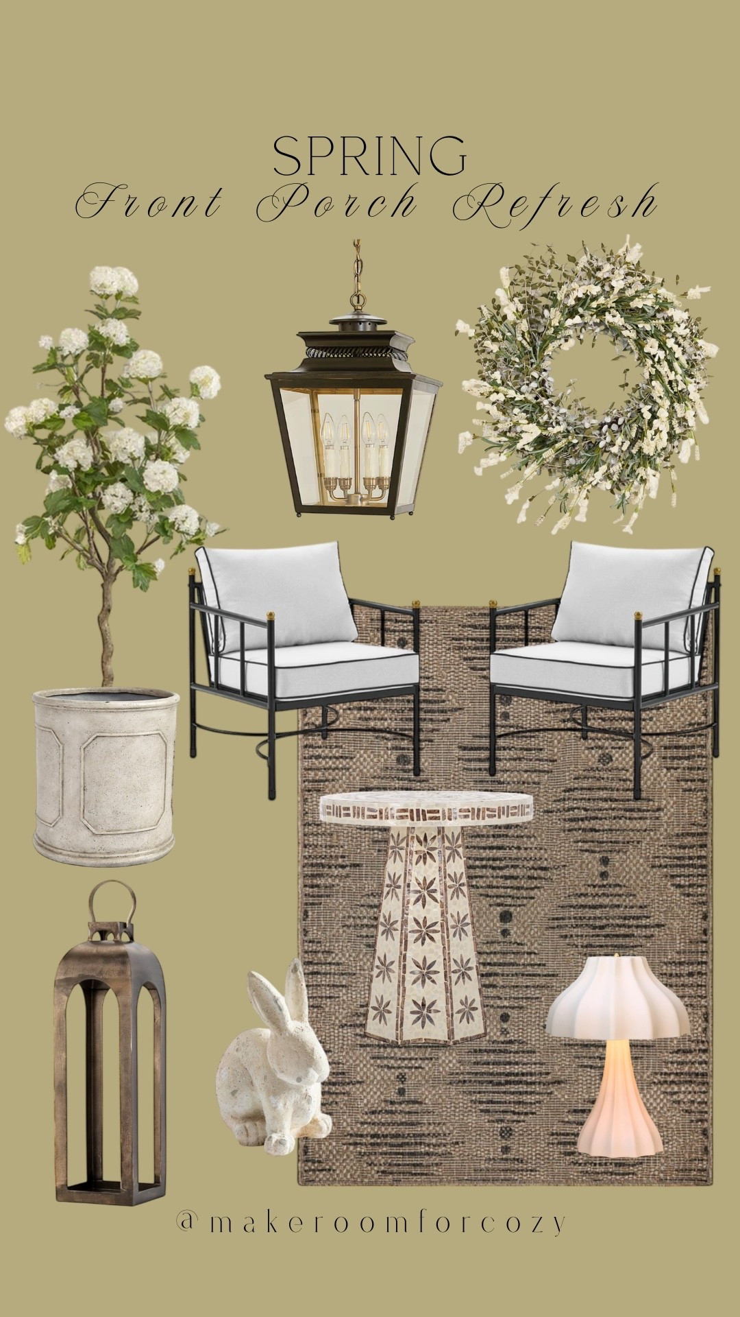 I’m so excited to sit out in the warm sunshine! ☀️

Spring Front Porch Refresh! 

Patio chairs, pendant light, outdoor rug, faux plants, lantern, wreath, flowers, home decor, table, European antique style 

#LTKHome #LTKSeasonal