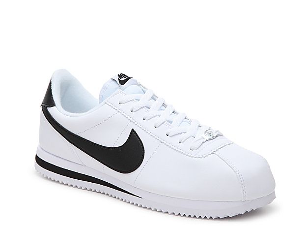 Nike Cortez Basic Sneaker - Men's - White/Black | DSW