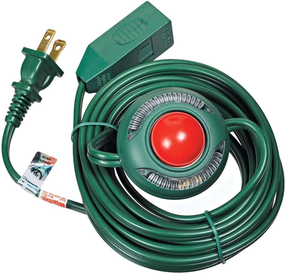 Woods 10203 15ft. Lighted Foot Switch Extension Cord, Green | Amazon (US)