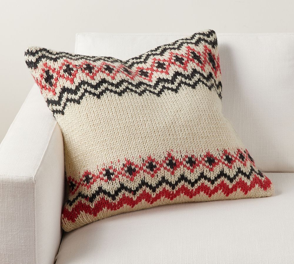 Hamil Fair Isle Sweater Pillow | Pottery Barn (US)