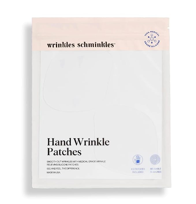 Wrinkles Schminkles Hand Wrinkle Patches, 2-Pack, Reusable Hypoallergenic Silicone Pads for Dry C... | Amazon (US)