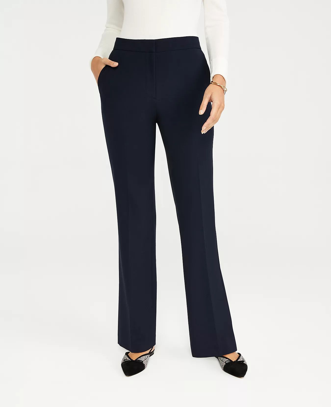 The Petite High Rise Trouser Pant in Seasonless Stretch | Ann Taylor (US)