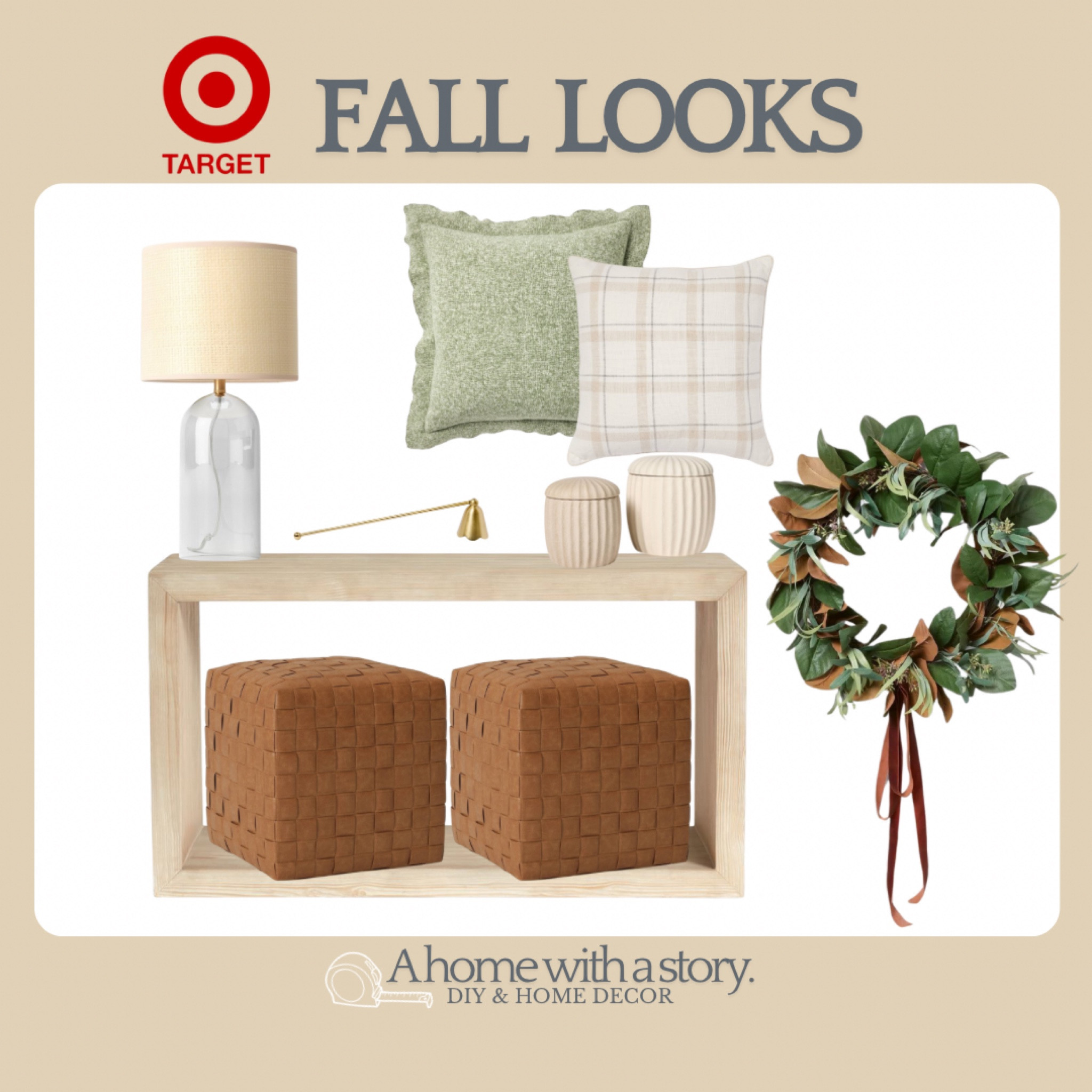 🍁Neutral with a green accent and pop of brown! 

#LTKHome #LTKSeasonal #LTKFallSale