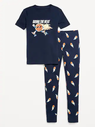 Gender-Neutral Snug-Fit Graphic Pajama Set for Kids | Old Navy (US)