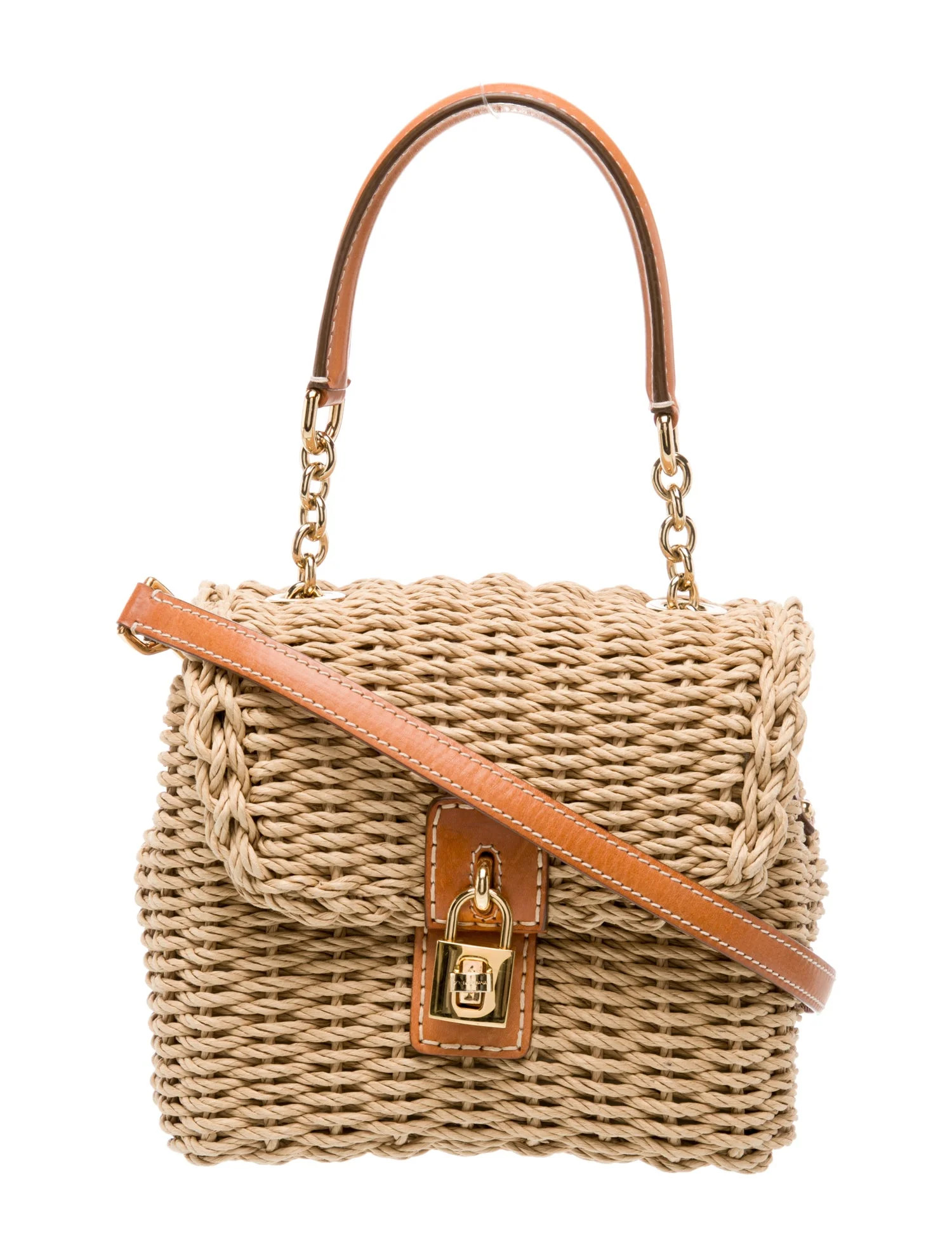 Dolce & Gabbana Straw Top Handle Bag - Neutrals Handle Bags, Handbags - DAG558108 | The RealReal | The RealReal