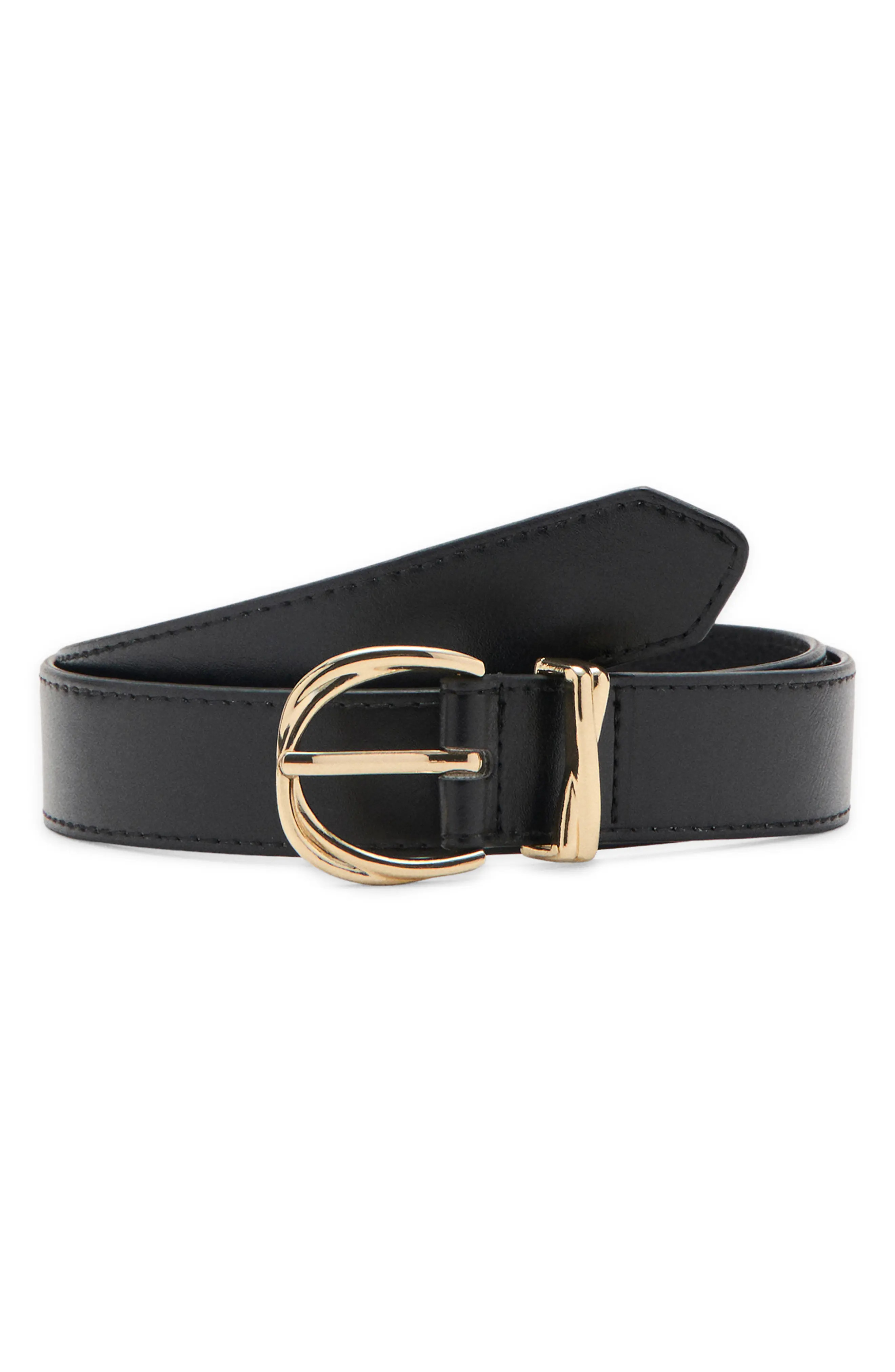 Oval Buckle Faux Leather Belt (Women) | Nordstrom | Nordstrom