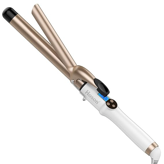Hoson 1 Inch Curling Iron Professional Ceramic Tourmaline Coating Barrel Hair Curler, LCD Display... | Amazon (US)