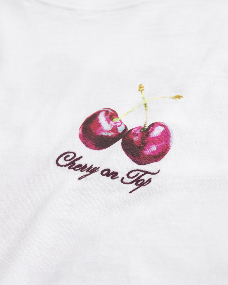 Short-Sleeve Cherries Graphic Relaxed Tee | Abercrombie & Fitch (US)