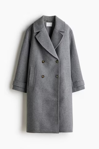 Gray Double-Breasted Coat | H&M (US + CA)
