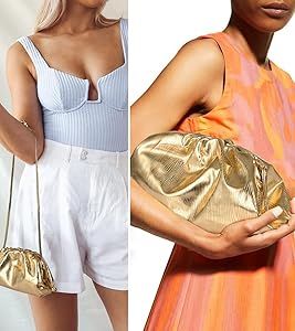 Women's Dumpling bag Crossbody Bag Ruched Cloud Purse Evening Bag Sparkly Handbag Shoulder Bag wi... | Amazon (US)