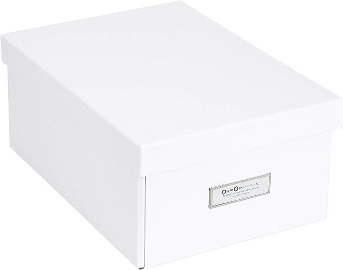 Bigso Karin Collapsible Storage Box, 8.9 x 12.4 x 5.4 Inches, White | Amazon (US)