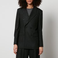 Golden Goose Journey W's Double-Breasted Pinstriped Wool-Blend Blazer - IT 44/UK 12 | Coggles (Global)