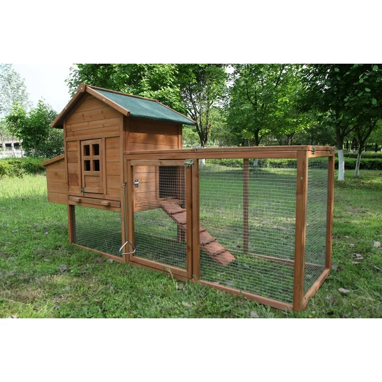 Outdoor Medium 80'' Wooden Chicken Coop Nest Box Hen House Poultry Cage Pet Hutch Garden - Walmar... | Walmart (US)