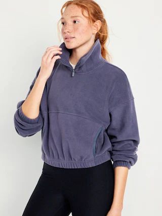 Micro Fleece Cropped Pullover for Women | Old Navy (US)