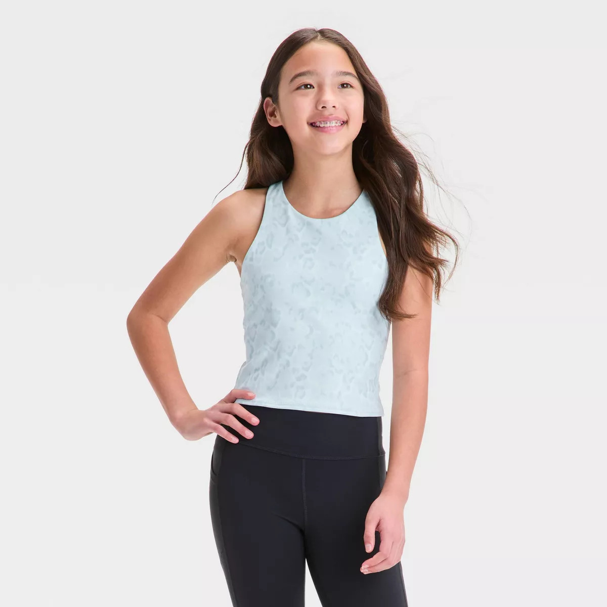 Girls' Strappy Crop Tank Top - All In Motion™ | Target
