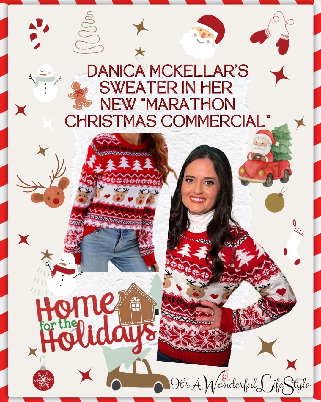 Fill up with *warm & cozy vibes* just like Danica in her brand-new Marathon Fuel Christmas commercial… “Home for the Holidays”

This classic knit sweater is serving holiday comfort with miles of style… so refill your closet with this perfect sweater for tree shopping, cocoa sipping, or going to Grandma’s house. Just like a holiday road trip, this sweater brings all the comfort.

Get Danica McKellar’s Festive Sweater in my LTK shop. 
Merry Christmas 🎄


#LTKdayinmylife #LTKSeasonal #LTKHoliday