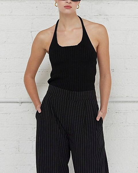 CRESCENT Elena Halter Knit Tank | Express