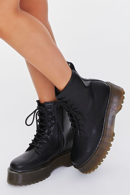 Faux Leather Platform Booties | Forever 21 (US)