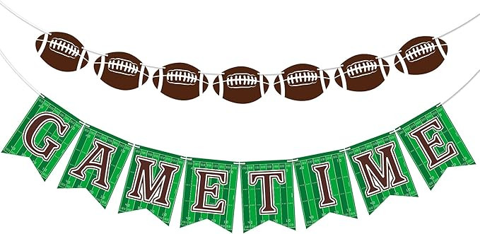 OHOME Football Party Decorations - Football Banner for Super Games Bowl - Hanging Party Favors Su... | Amazon (US)