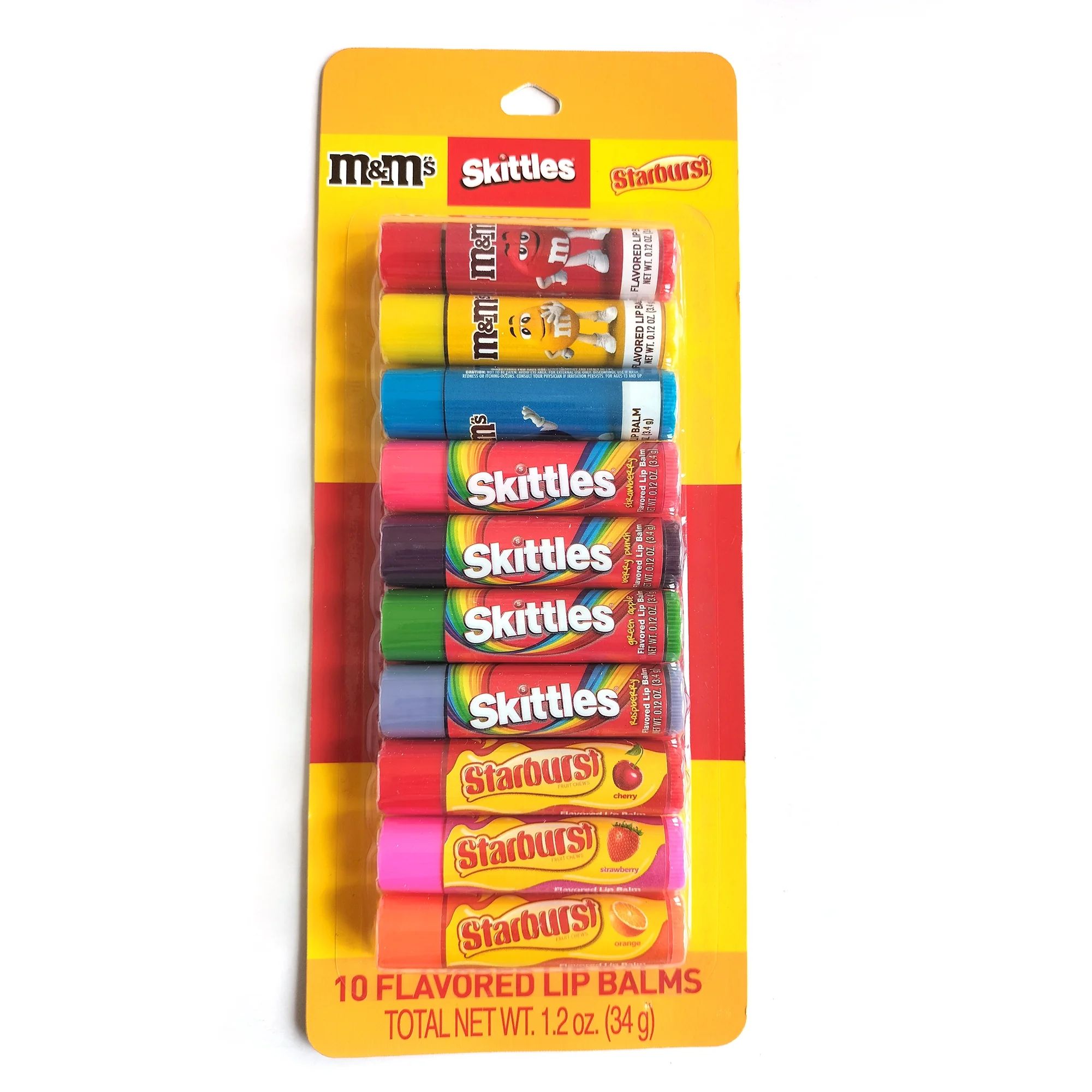 M&M, Skittles, Starburst scented Lip Balm, 10 pack multi pack. Smiles that you can taste with the... | Walmart (US)