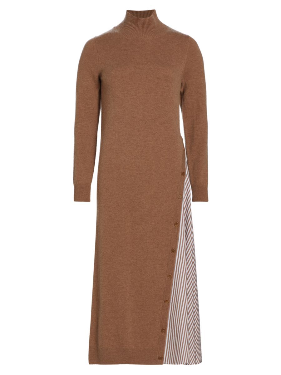Wool-Cashmere Hybrid Turtleneck Midi-Dress | Saks Fifth Avenue