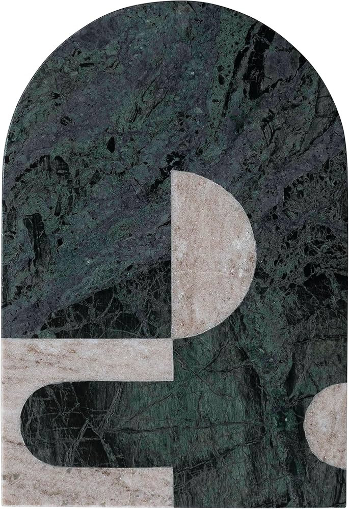 Bloomingville Compact Marble Slicer Abstract Design, Green Cheese and Cutting Board | Amazon (US)
