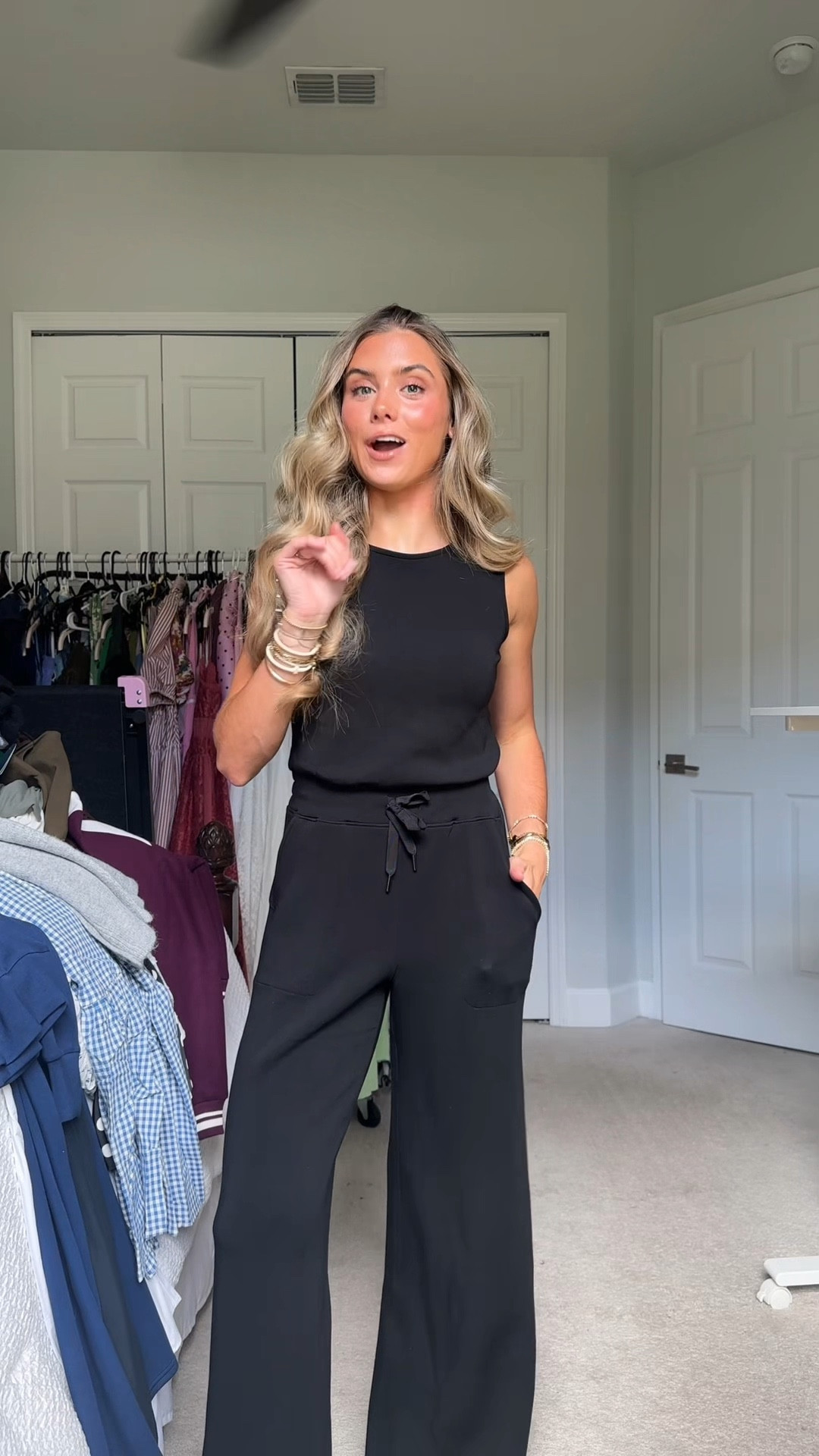 #SpanxPartner #ad My code is SLOANEXSPANX for 15% off your first purchase and free shipping. This jumpsuit has been on my wishlist for YEARS and I finally got it! @spanx it is the SPANX AirEssentials® Sleeveless Jumpsuit in black in size XS in regular. *they do carry petite sizing too! My favorite travel outfit and worth every single penny. 

Made with spacer fabric that’s lightweight, luxuriously soft and ultra drapey, this AirEssentials Sleeveless Jumpsuit is your one-stop-shop for total comfort and flattery. Designed with refined comfort to feel silky against your skin, this throw-on-and-go style will take you anywhere and everywhere

#LTKTravel #LTKStyleTip #LTKSaleAlert