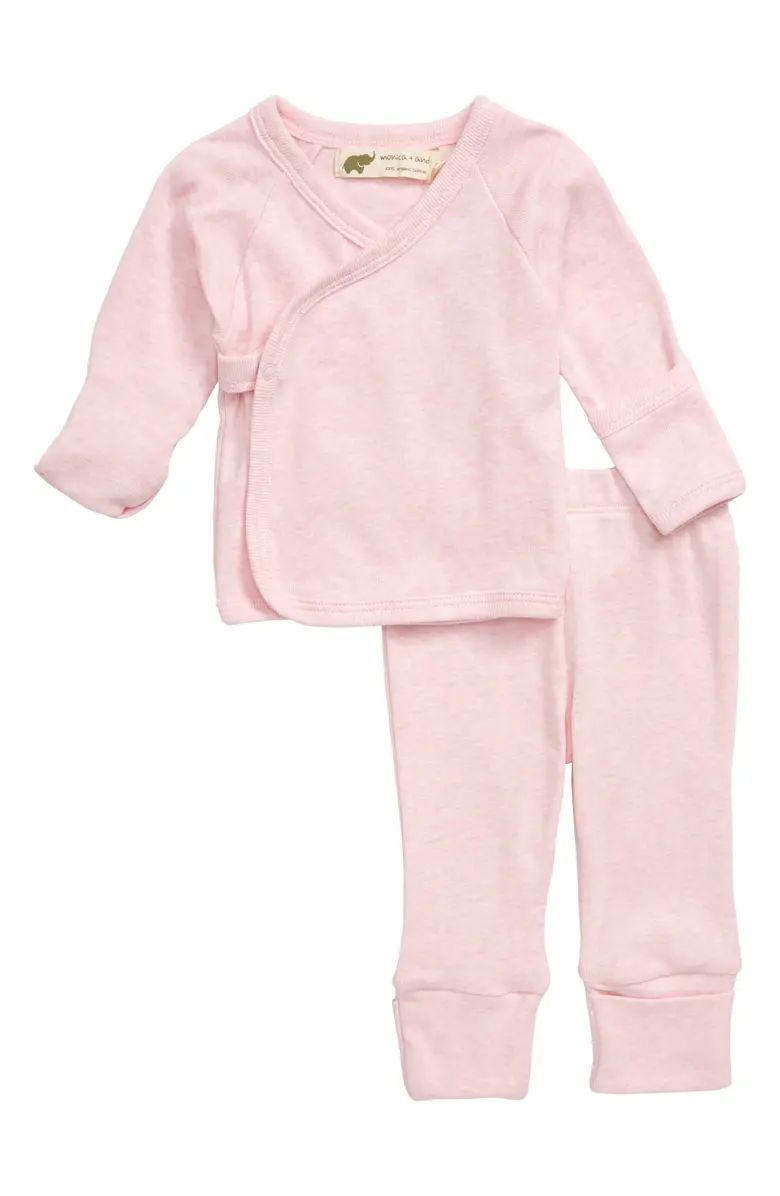 Hello Baby Organic Cotton Wrap Top & Pants Set | Nordstrom