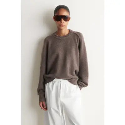 Rounded Pure Cashmere Crew-neck Sweater | Nordstrom