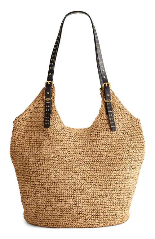 Madewell The Straw Slouch Tote in Natural Multi at Nordstrom | Nordstrom