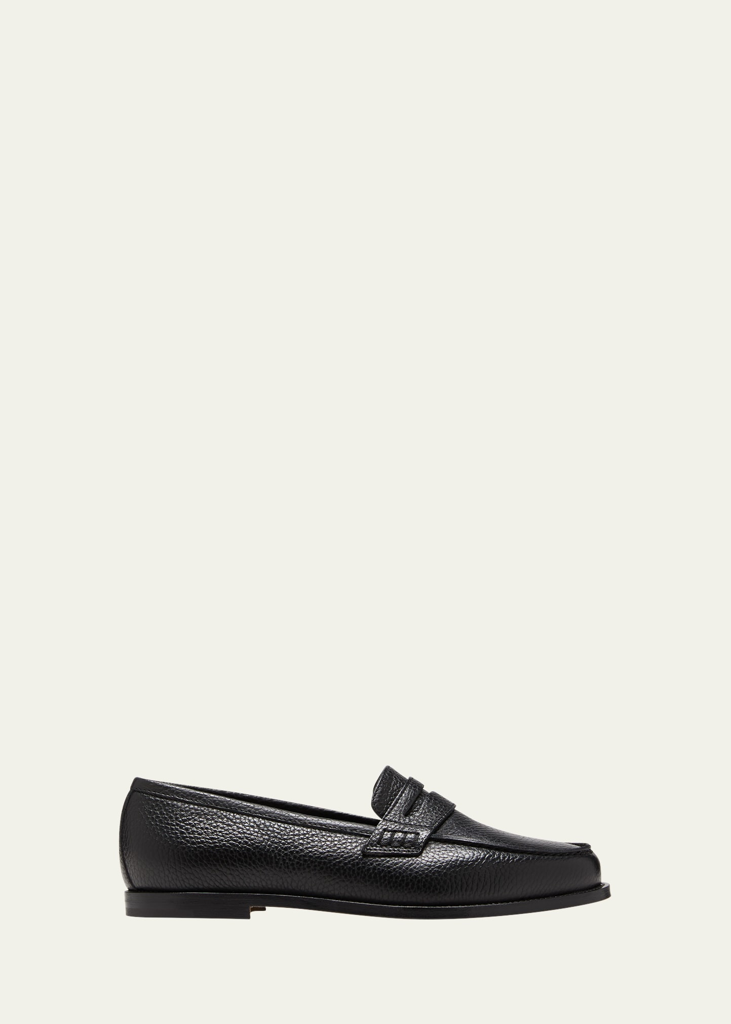 Manolo Blahnik Perrita Leather Penny Loafers | Bergdorf Goodman