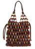 Karla leather and wooden-bead top handle bag | Harvey Nichols