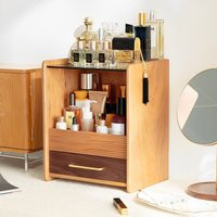 Personalized Large Makeup Organizer Box, Wood Cosmetic Storage Countertop, Beauty Tools, Wooden For Women | Etsy (US)